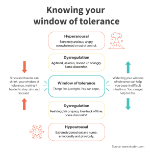 Window of tolerance diagram
