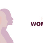 International Womens Day banner. Flat design with womens silhouettes. Vector illustration